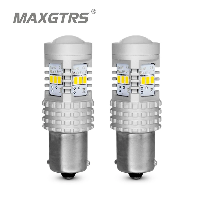 Bombilla LED Canbus P21W 1156 BA15S, luz de circulación diurna, 1400LM, DRL, para Skoda Superb,