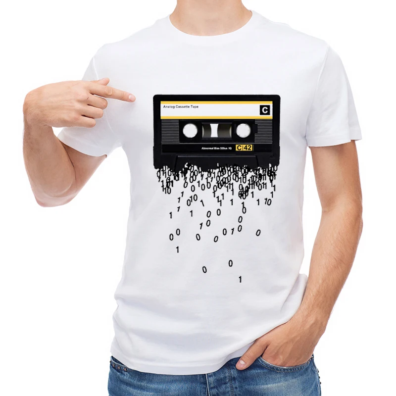 

TEEHUB Hipster The Death Of The Cassette Tape Printed Men T Shirt Fashion Funny T-shirt Short Sleeve O-Neck Tops Cool Tees
