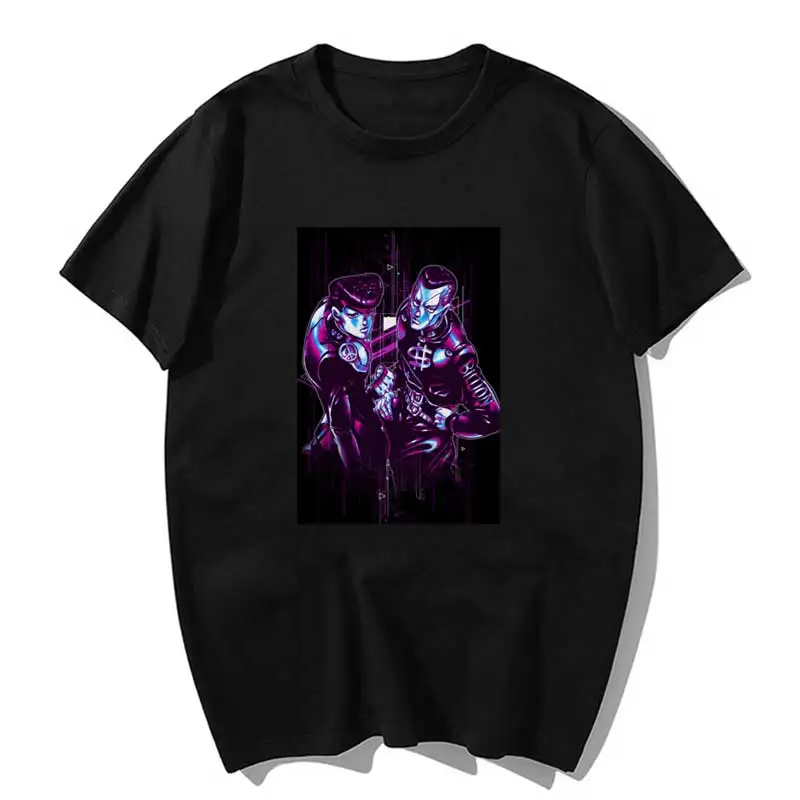 

Jojos Bizarre Adventure T-Shirt T Shirt Men Kawaii Summer Tops Cartoon Karate Graphic Tees Tee Shirt Unisex Harajuku Shirt Male