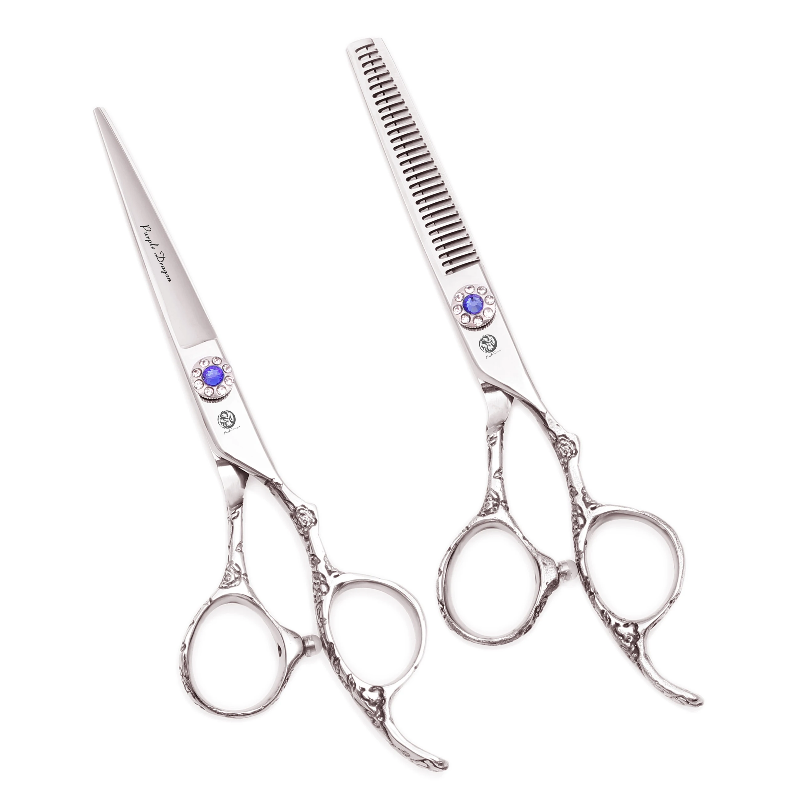 Черные ножницы для волос 6 0 &quotФиолетовый Дракон бренд Япония 440C стрижки