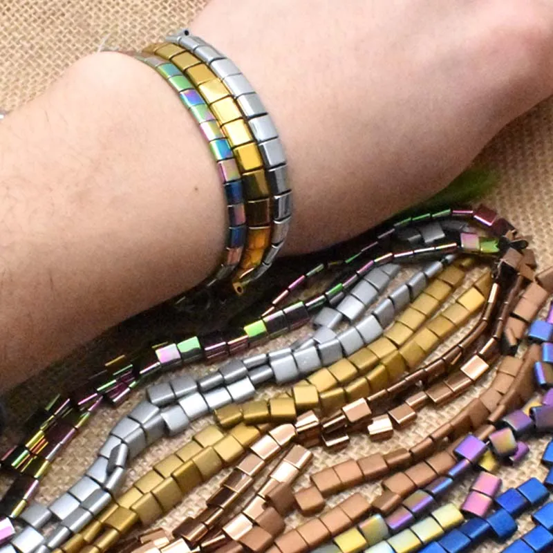 Матовые бусины из гематита 6x6 мм 65 шт.|Бусины| |