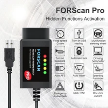 ELM327 V1.5 HS MS-CAN Made for FORScan Pro Car Scan Tool for Ford Hidden Function Programming OBD2 Diagnostic Scanner