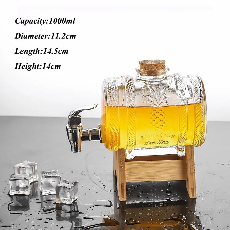 Утолщенная Бессвинцовая стеклянная бутылка прозрачная ферментная банка бутылки