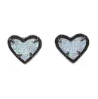 Женские серьги-подвески с цветным драгоценным камнем