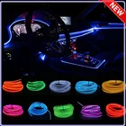 Светодиодная лента, автомобильная атмосферная гирлянда, лампа для салона автомобиля, Декоративная гирлянда, проводной трос, трубчатая линия, гибкий неоновый свет