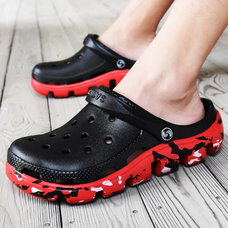 Мужские летние мюли без застежки дышащие сандалии для воды и пляжа удобная обувь