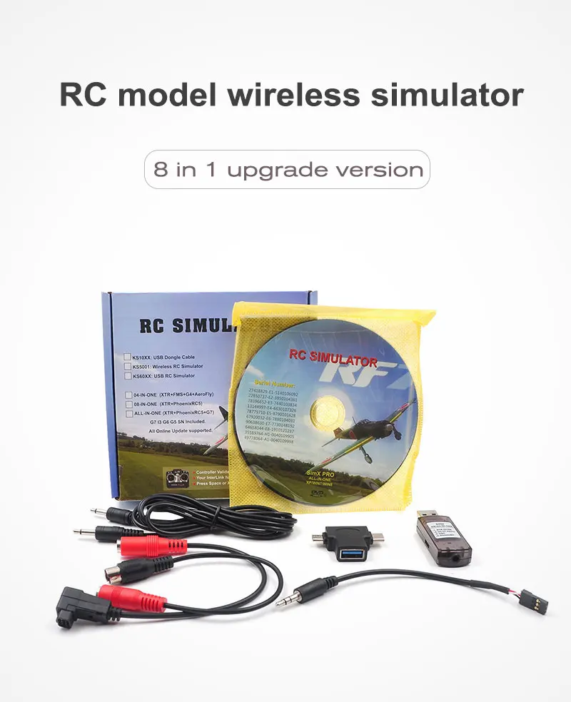 USB симулятор полета для Flysky i6x/Radiolink T8FB/ Radiolink AT9s AT10 /8 в 1 RC/беспроводной Realflight G7 phoenix