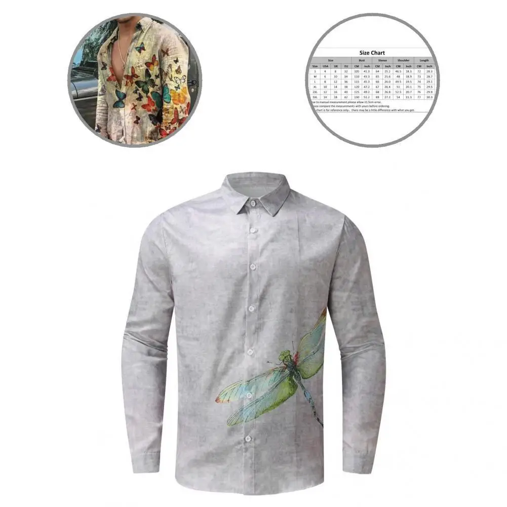 

Shirt Stylish Stylish Printed Loose-fitting Buttons Shirt for Office Men Shirt Men Shirt