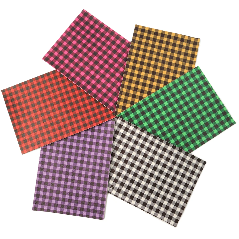 А5 Размер 6 шт./компл. клетчатая рыболовная шкала из синтетической кожи лоскутное