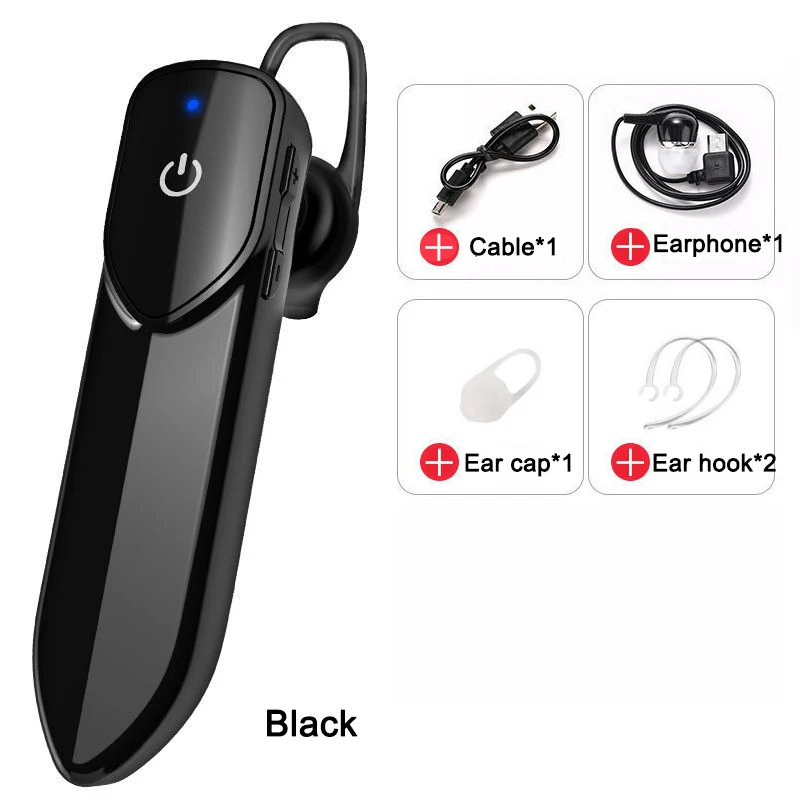 Black Mouseme Bluetooth наушники с микрофоном свободные руки беспроводные наушники спортивные беспроводные наушники Bluetooth гарнитура микрофон - Цвет: Black
