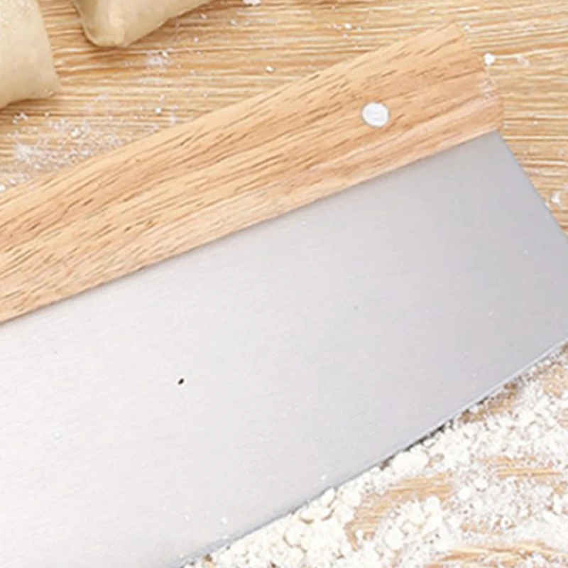 Pizza Cutter Stainless Steel Wood Handle Cake Bread Round Knife Baking Tools | Дом и сад