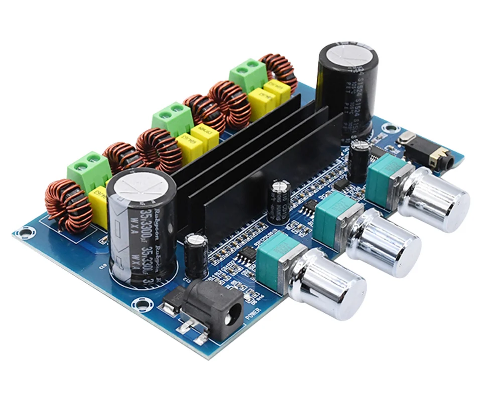 AIYIMA Bluetooth 5,0 TPA3116D2 цифровой усилитель мощности аудио Плата 50Wx2+ 100 Вт 2,1 усилитель звука сабвуфер AUX мини-усилитель
