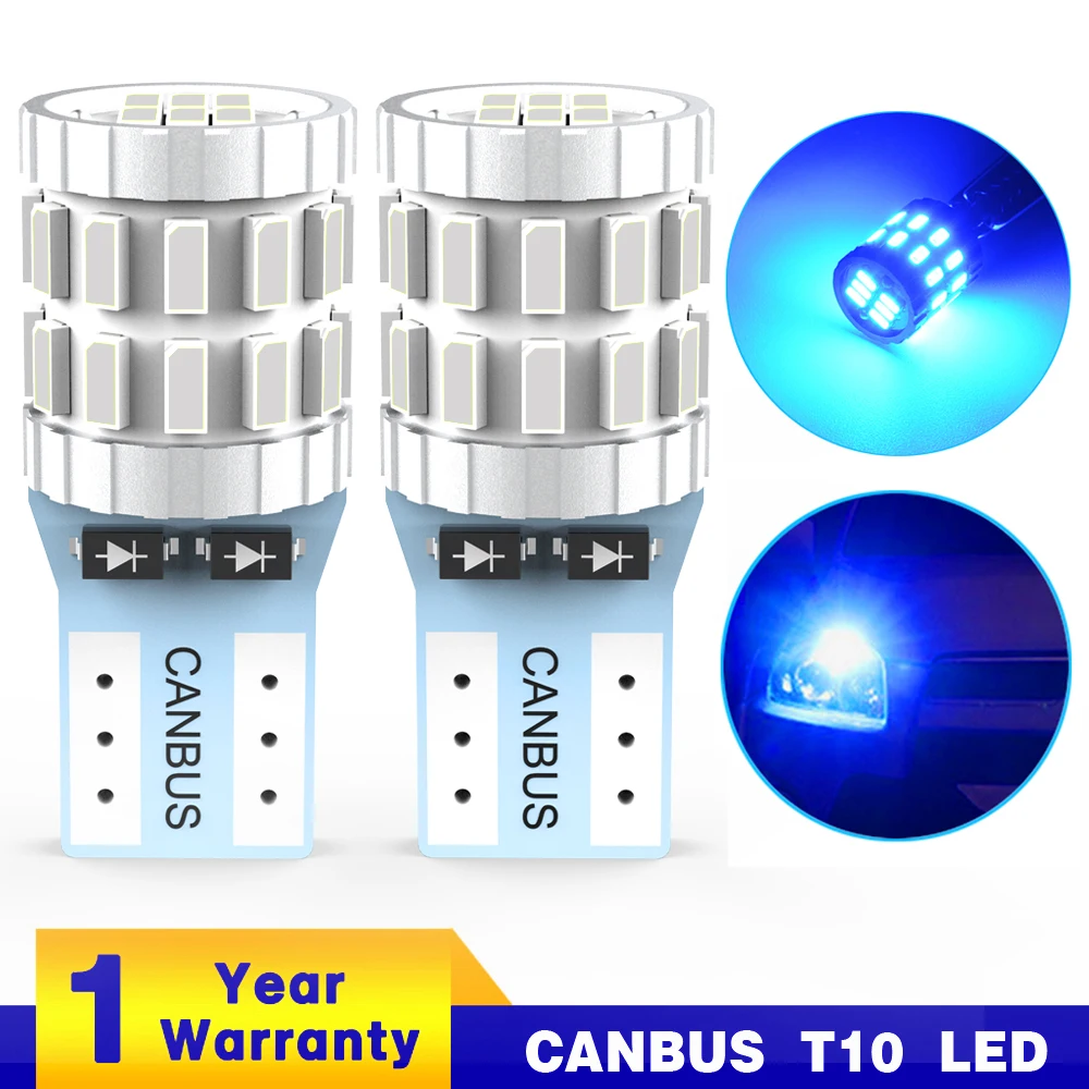

2x W5W T10 LED Canbus No error 12V 6000K 3014SMD Car 5W5 2821 LED Bulb Clearance Wedge Side Turn Singal Light Super Bright White