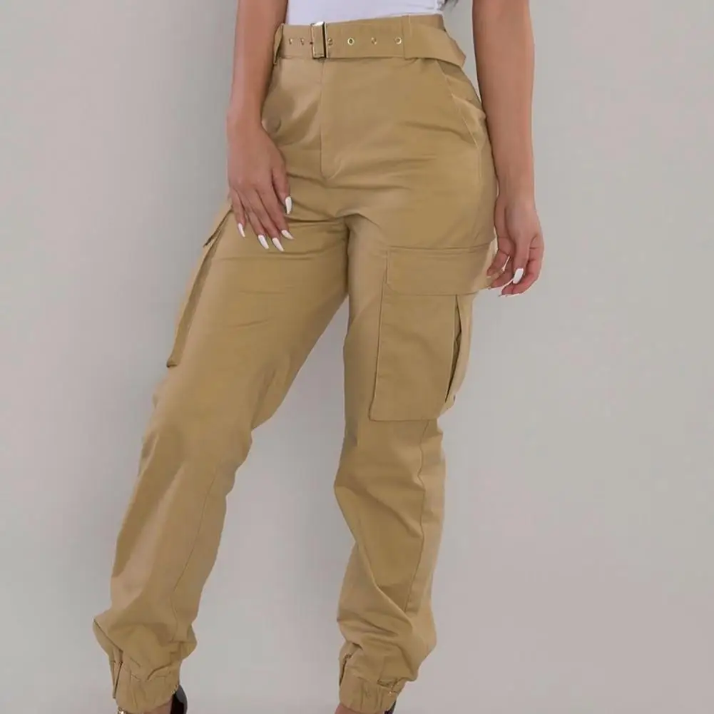 

Крутые Универсальные однотонные брюки женские брюки весна-осень с большими карманами