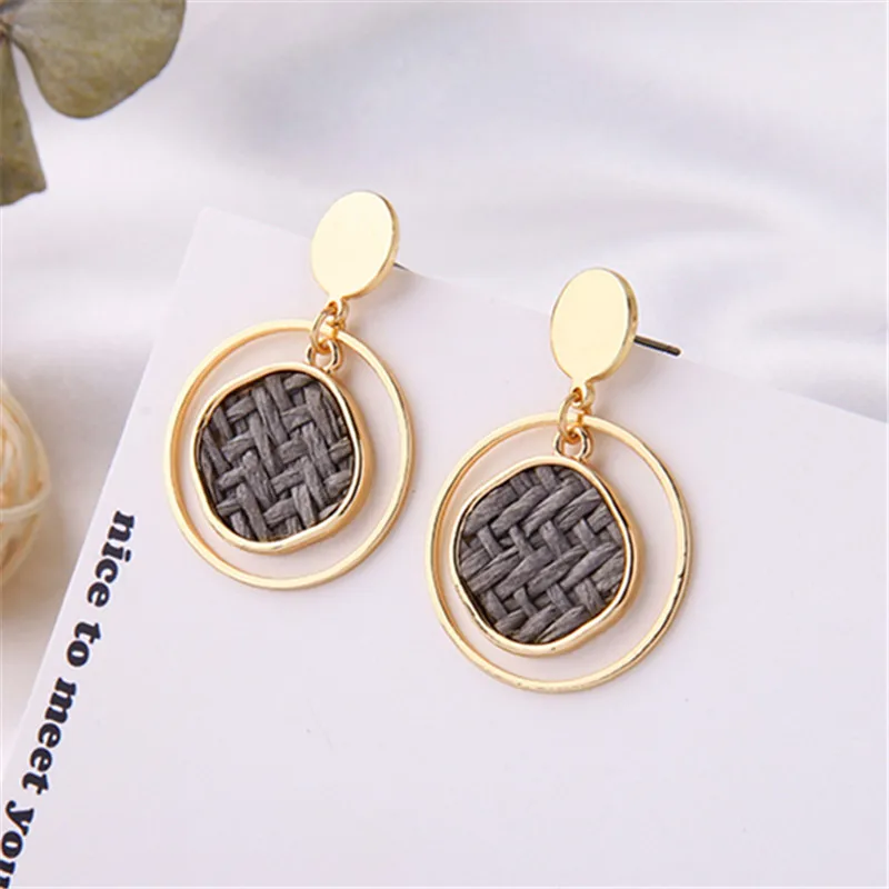 3UMeter Mode rond boucles femme joker long tricot Classic pour les femmes|Серьги-подвески| |