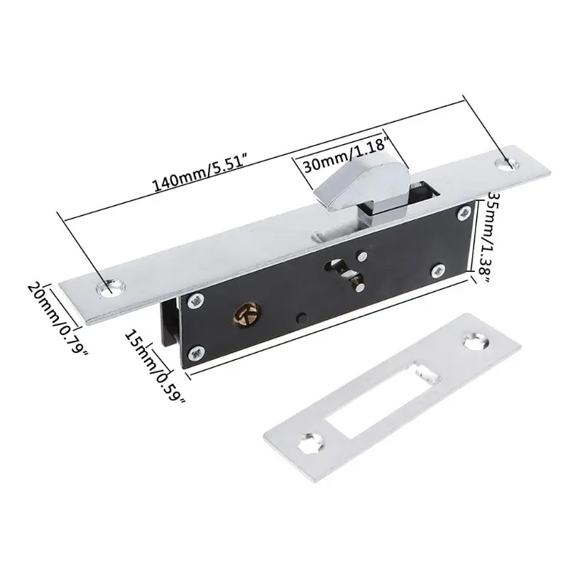 Прочный замок с крючком для раздвижной двери из алюминиевого сплава