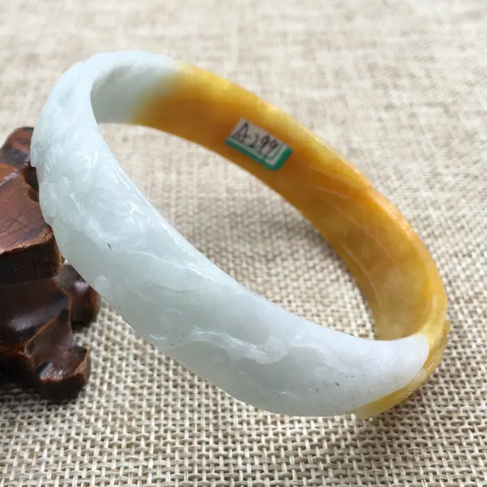 A-299 Beautiful China Hand-carved Orange Jadeite Jade Gems Bracelet Bangle 65mm | Украшения и аксессуары