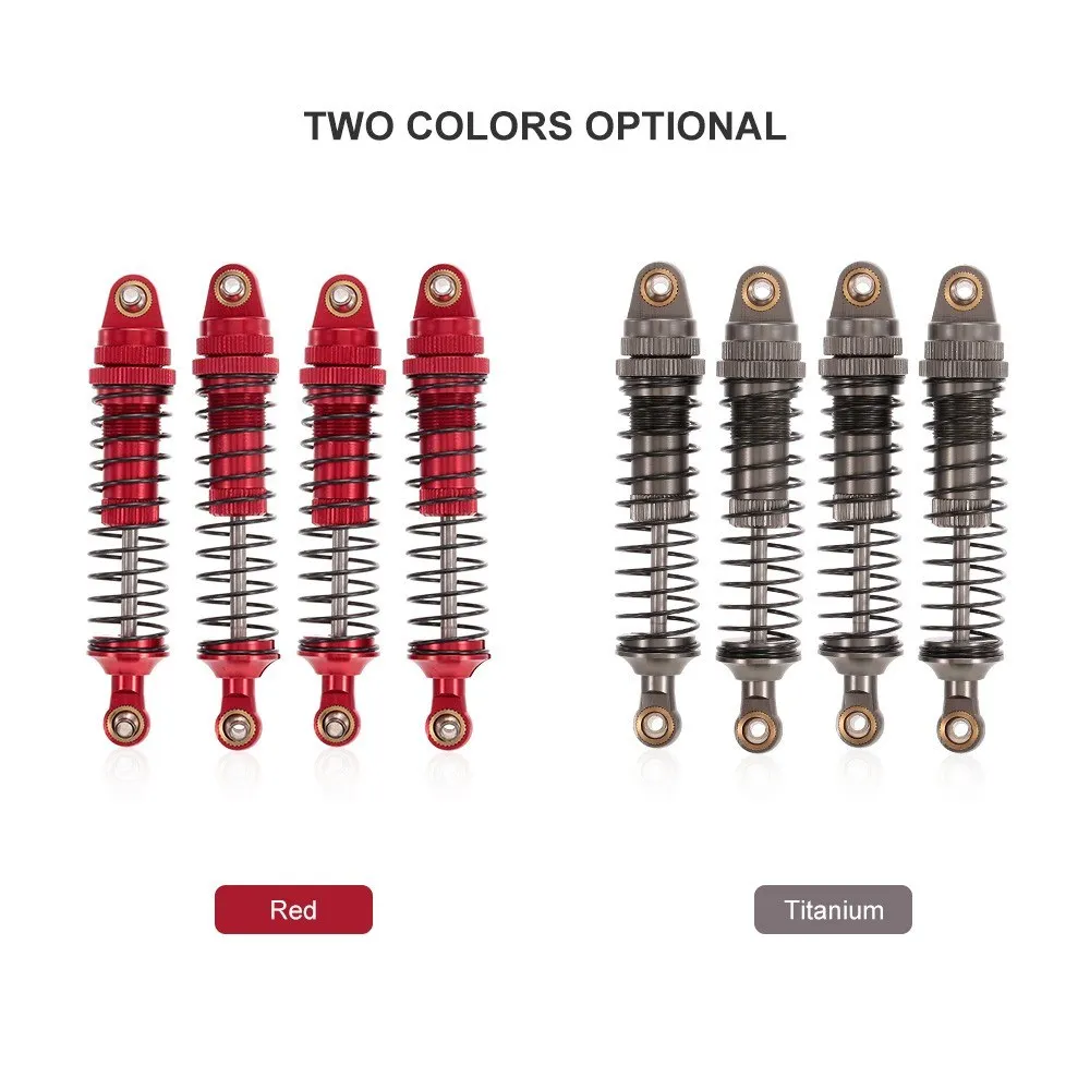 

4pcs RC Car Parts Metal Shock Absorber Damper 100mm for RC4WD Axial SCX10 RC Crawler Car