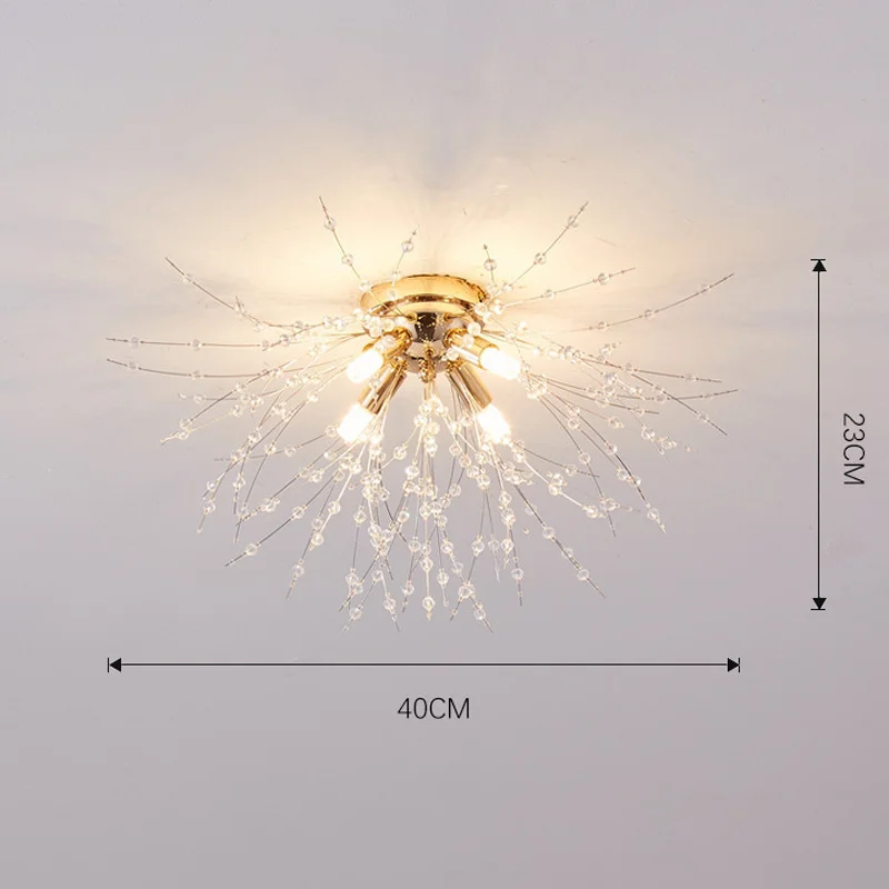 $38.72 Modern Dandelion Crystal Ceiling Chandelier Light Decorative Led Ceiling Lamps For Living Room Dining Room Home Pendant Lights