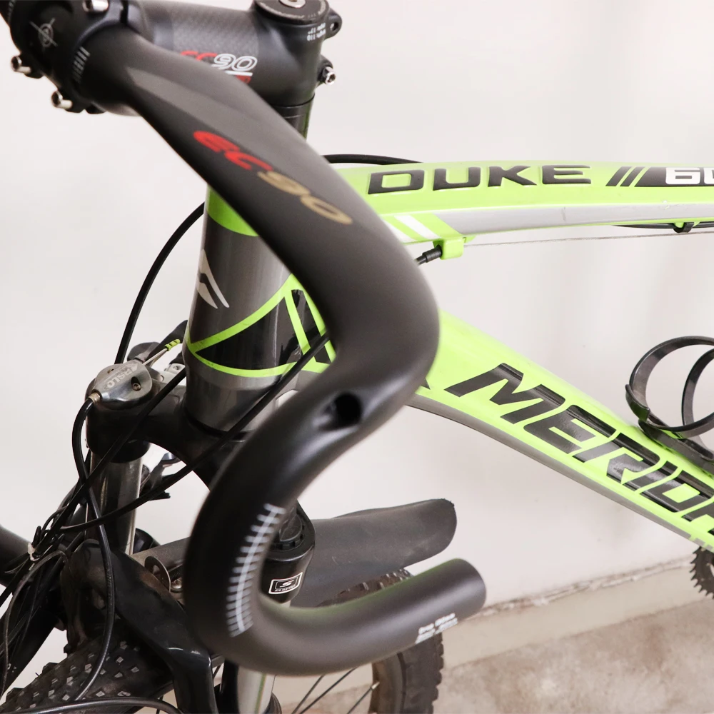 

EC90 Road Bike Bent Bar Full Carbon Fiber Bicycle Curved Handlebar Windbreaker Cycling Racing Handle UD Internal Wiring Riding