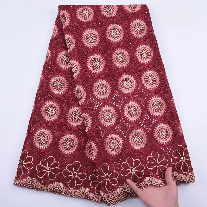 Кружевные африканские кружевные ткани SJD новейшая хлопковая ткань с вышивкой