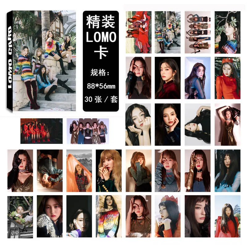 30 шт./компл. модные Kpop красный бархат Фотокарта Высокое качество прозрачная HD