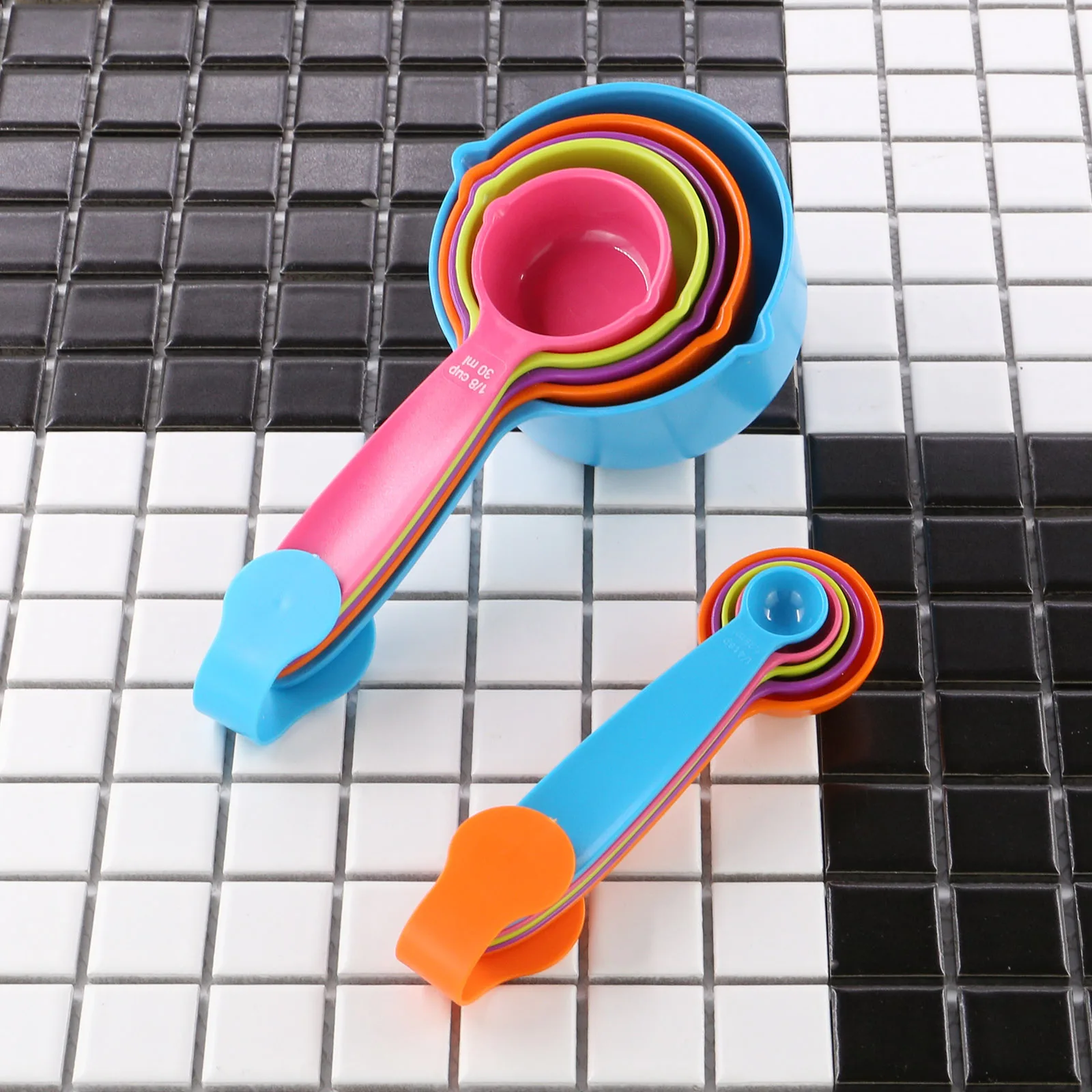 Супер полезные Красочные 5 шт. мерные ложки кухонные инструменты измерение чашки
