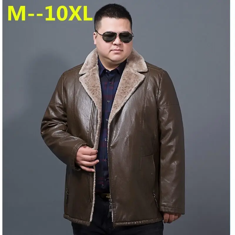 

10XL 9XL 8XL 6X Winter Men Geniune Leather Jacket Male Lapel Cashmere Coat Men Sheepskin Warm Jacket Male Brand Top Quality Coat