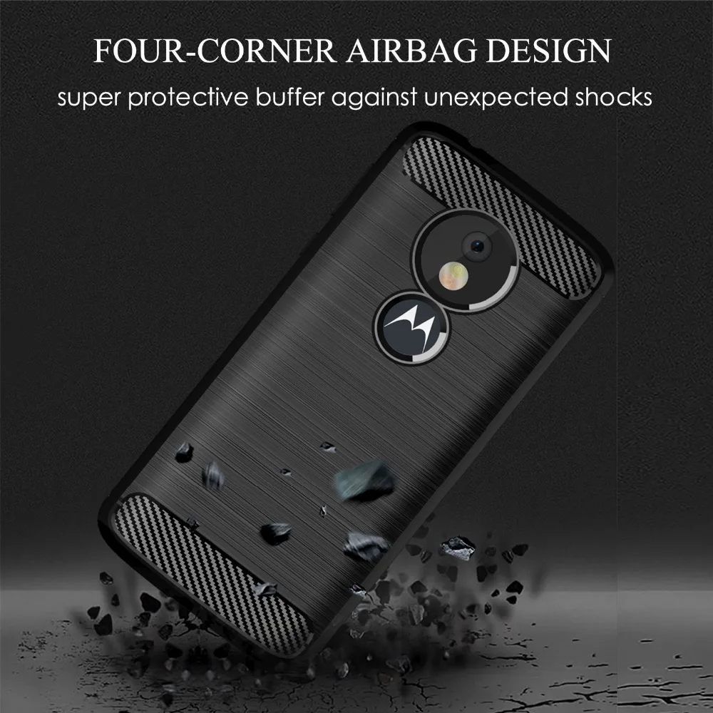 Карбоновый чехол для Motorola MOTO E7 E6S 2020 E G8 Play One Macro G 5G Plus Power Lite Edge S Action Pro Zoom Fusion