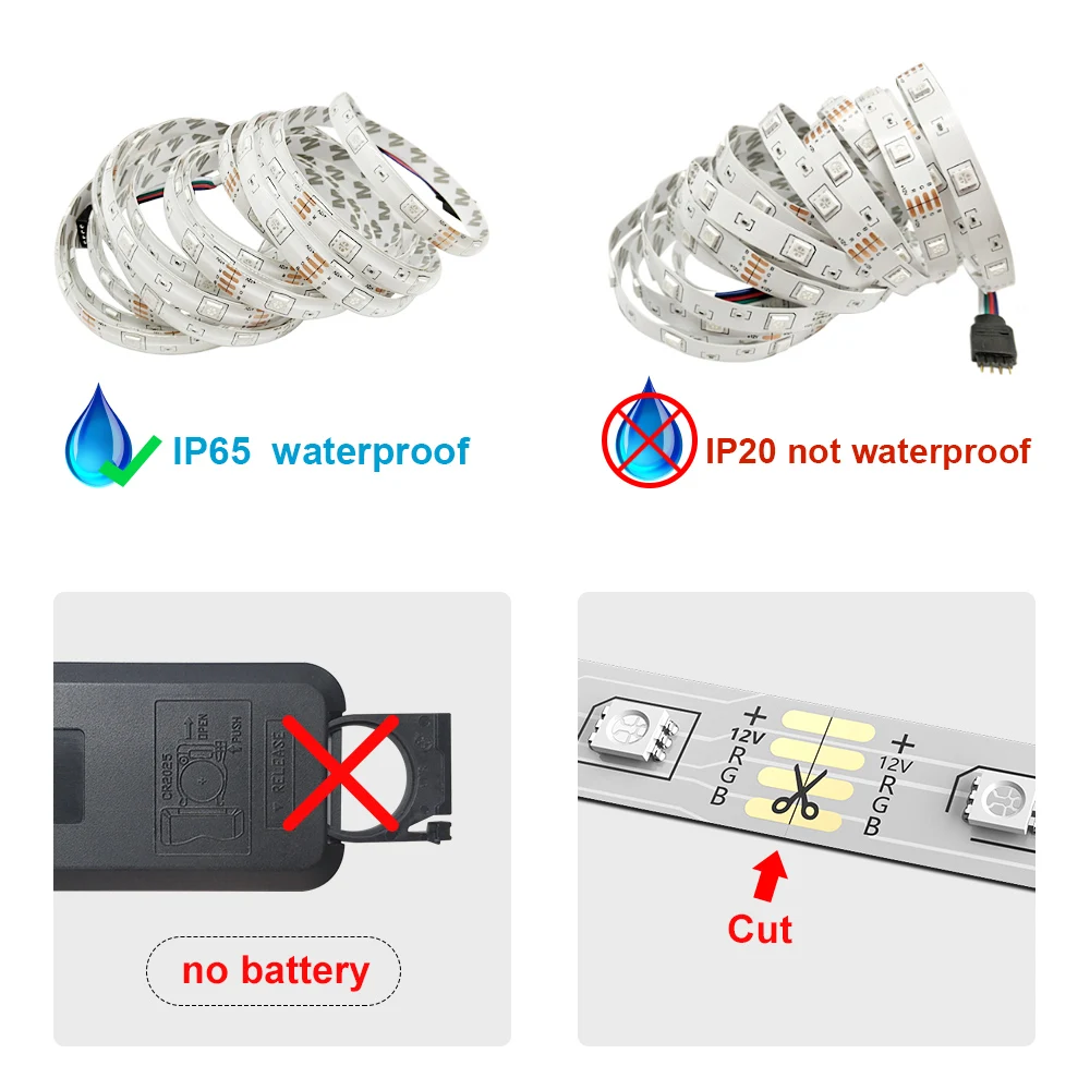 LED Light Strip Bluetooth Led Tape RGB SMD2835 5050 5M 10M DC12V diode Ribbon Flexible For Home kitchen Christmas Party | Лампы и