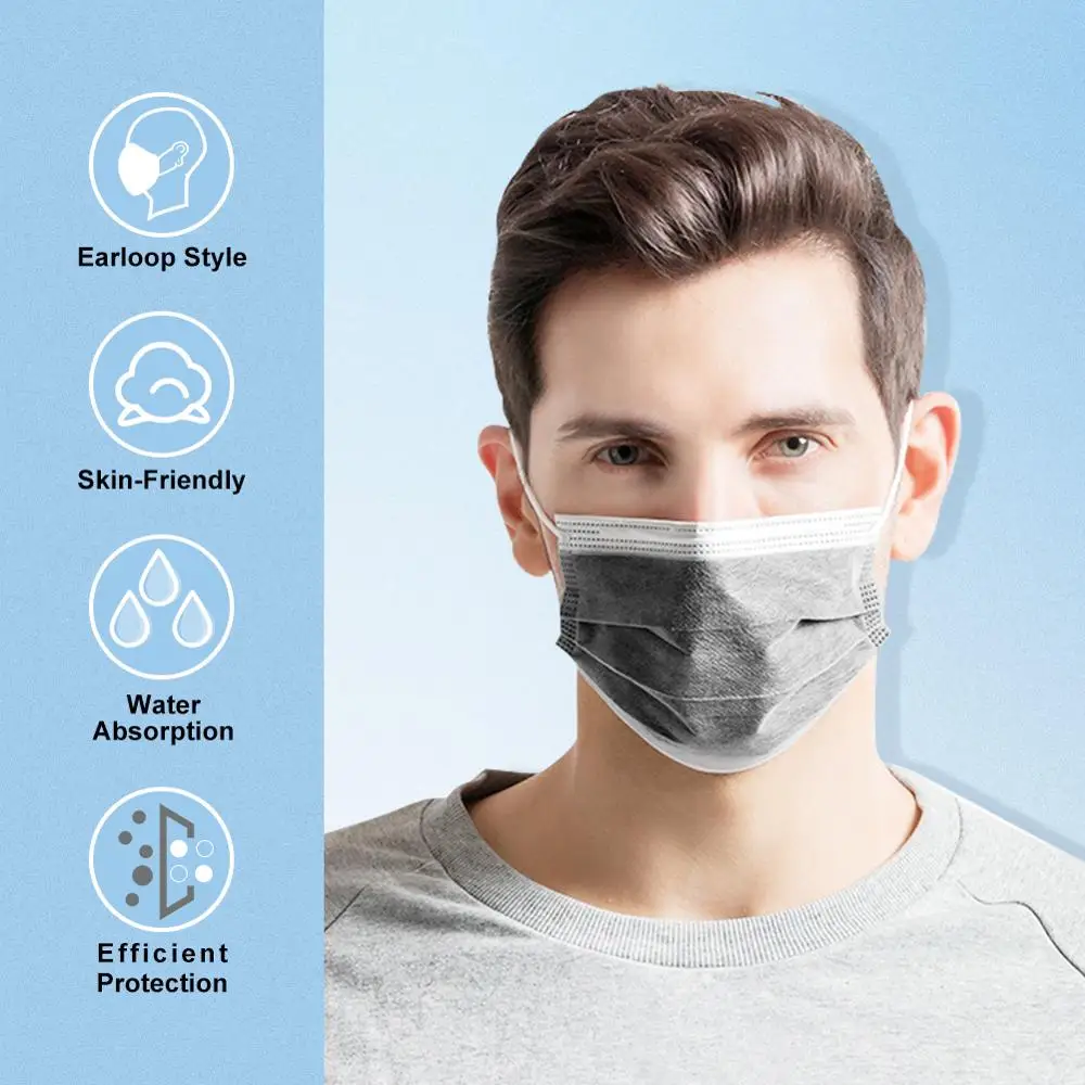 

200 Pcs Face Mouth Masks Adult Breathable Anti Dust Mouth Face Muffer Mask Proteccion Disposable Safety Mouth Face mask