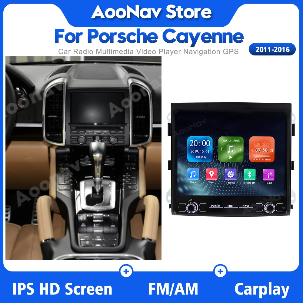 

Автомобильный радиоприемник tesla Android 12 дюймов для Porsche Cayenne 2010 2011 2012 2013-2016, головное устройство carplay GPS navi auto