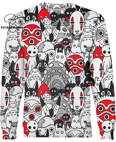 sweatshirt PLstar Космос очаровательные создания ghibli merch studio ghibli 3d толстовки/Толстовка зима осень Забавный Harajuku уличная одежда - Цвет: sweatshirt