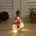 Светодиодное украшение, Прозрачный Рождественский шар, праздничная Рождественская елка, светящийся кулон, полый шар, украшения для домашвечерние НКИ сделай сам