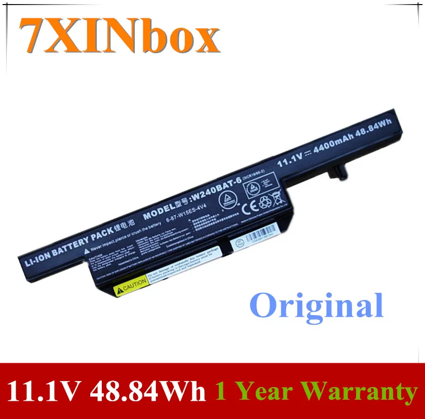 7XINbox 11 1 V 4400mAh W240BAT 6 W240BUBAT 3 Оригинальный аккумулятор для ноутбука CLEVO W251EL W251EU 87 W15ES