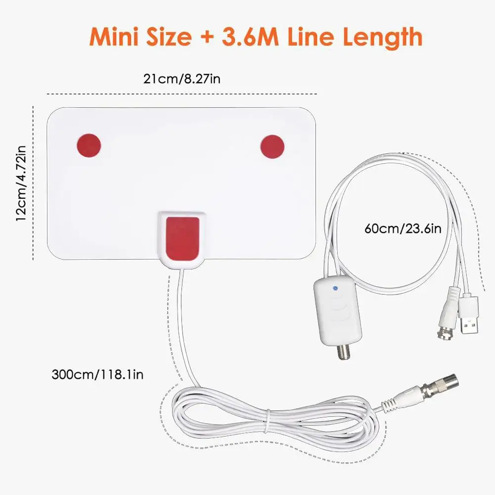 Новейшая комнатная усиленная цифровая ТВ антенна HD диапазон 1200 миль 4K HD1080P DVB T