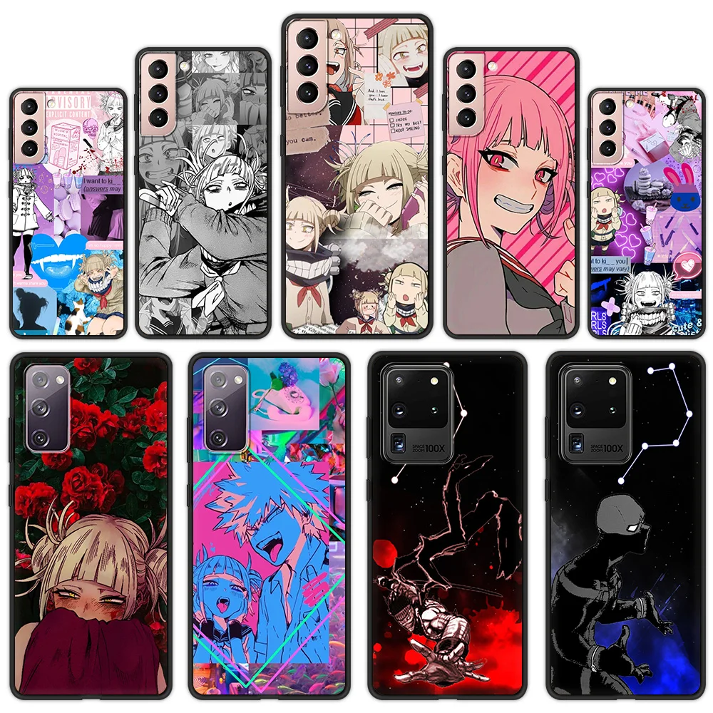 

My Hero Academia Himiko Toga Boku Phone Case For Samsung Galaxy S21 Ultra S20 FE S10 S9 Plus S10E S8 Note 20 10 Lite Black Cover