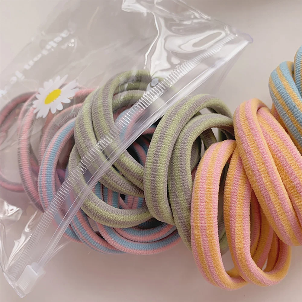 

25Pcs/bag Fashion Simple Candy Colors Solid Rubber Bands Women Girls Lovely Elastic Hair Bands Hair Rope Sweet Hair Accessories
