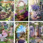 Раскраска по номерам для сада RUOPOTY, 60x75 см, для взрослых, рама для пейзажа