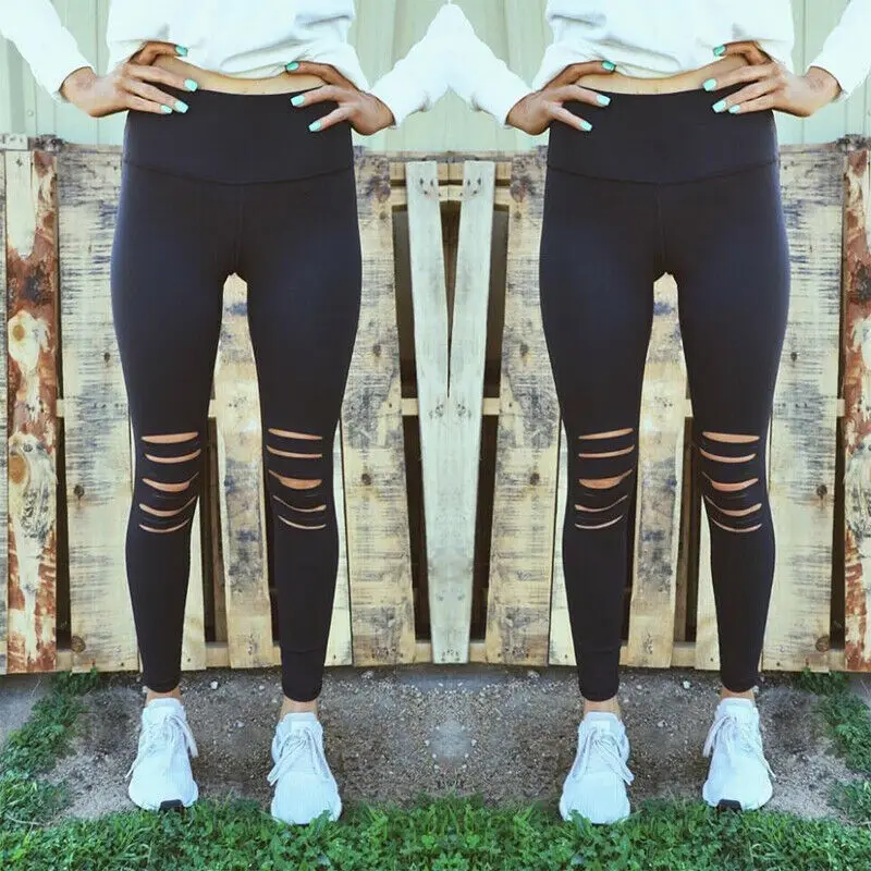 2019 Новые популярные женские Стрейчевые узкие брюки с высокой талией