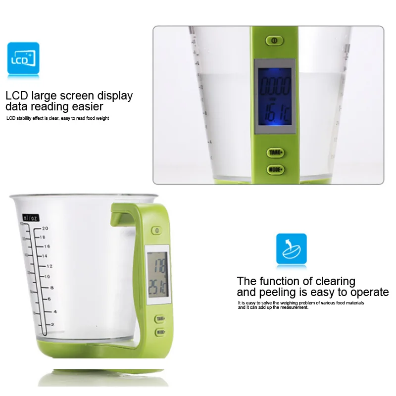 

Kitchen Measuring Cup Scale LCD Digital Display for Baking Tea Weighting Coffee DSS899