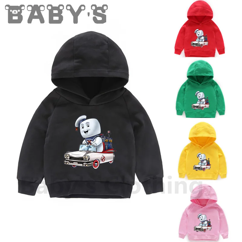 Children Hooded Hoodies Kids Old School Stay Puft Cartoon Sweatshirts Baby Autumn Pullover Tops Girls Boys Funny Clothes KMT5224 | Детская