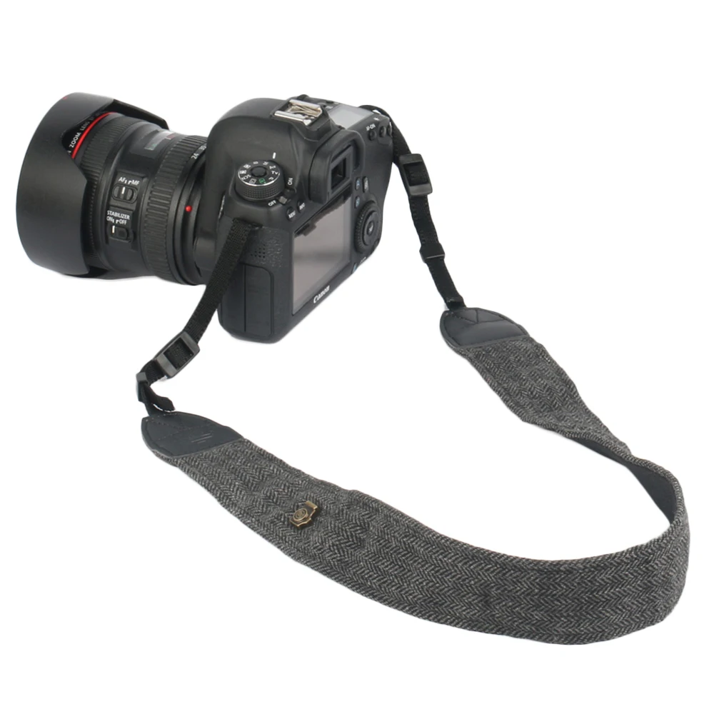 Ремешок для камеры из хлопка и кожи быстросъемный наплечный шейный ремень
