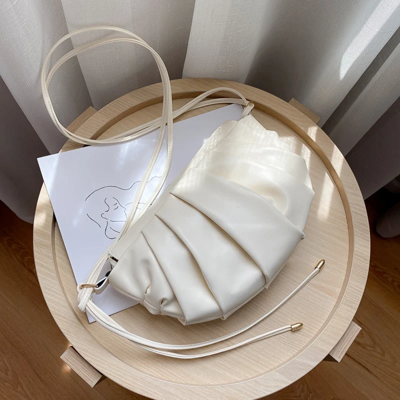 

Дизайнерские складные сумки через плечо из искусственной кожи для женщин 2020 элегантная однотонная мини-сумка через плечо для путешествий