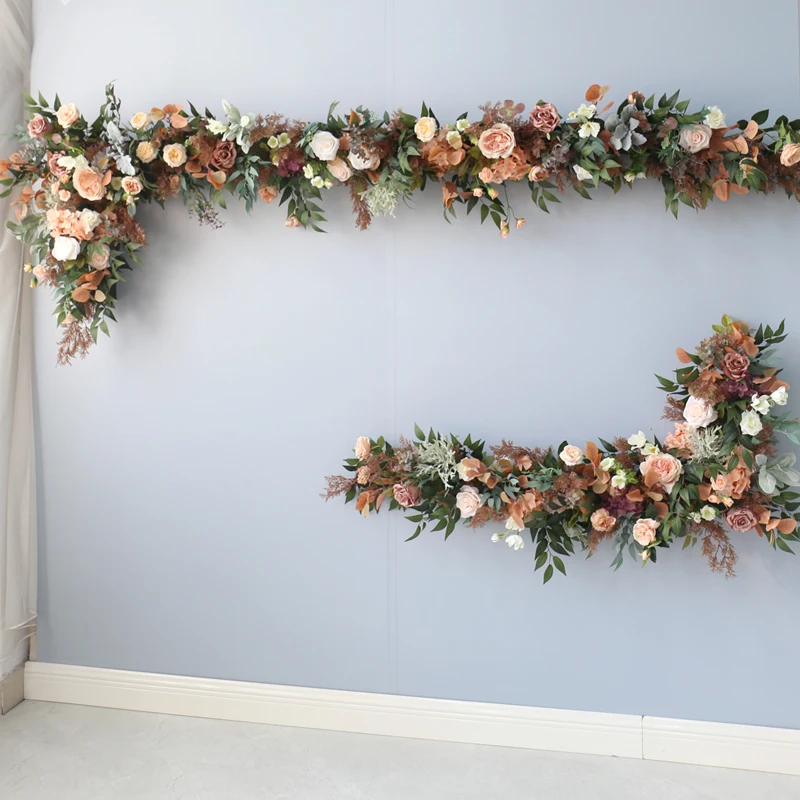 

HVAYI Wedding Artificial Autum Floral Wall Background Decoration Arch Arrangements Flower Row Welcome Area Backdrop Wall Flowers