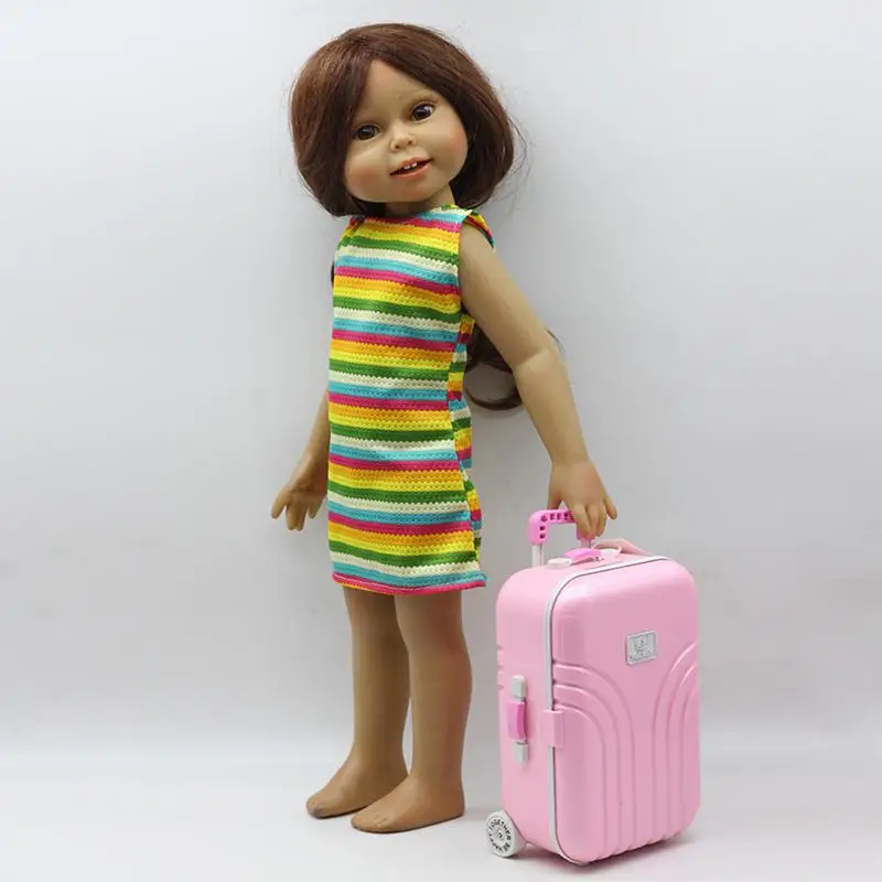 

HobbyLane Cute Plastic Rolling Suitcase Mini Luggage Box for BJD Dolls