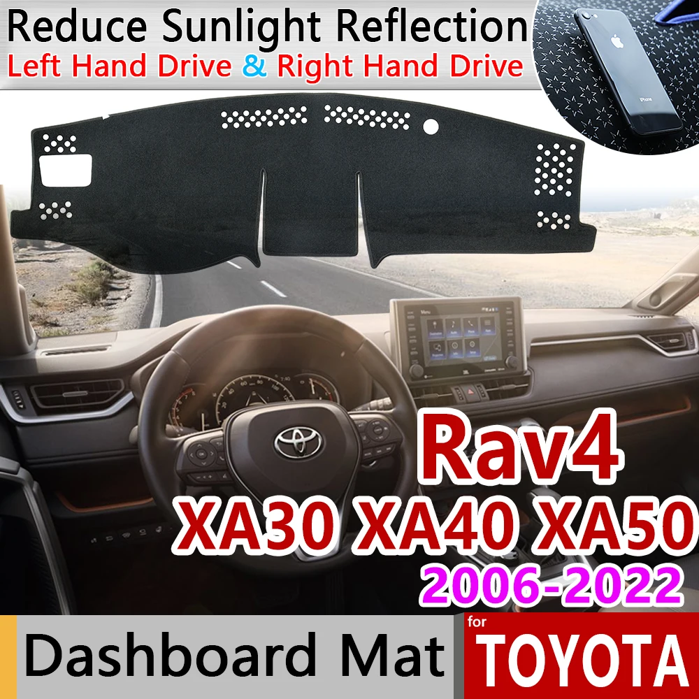 

for Toyota Rav4 XA30 XA40 XA50 2006~2022 RAV 4 30 40 50 Anti-Slip Mat Dashboard Cover Pad Sunshade Dashmat Car Accessories rug