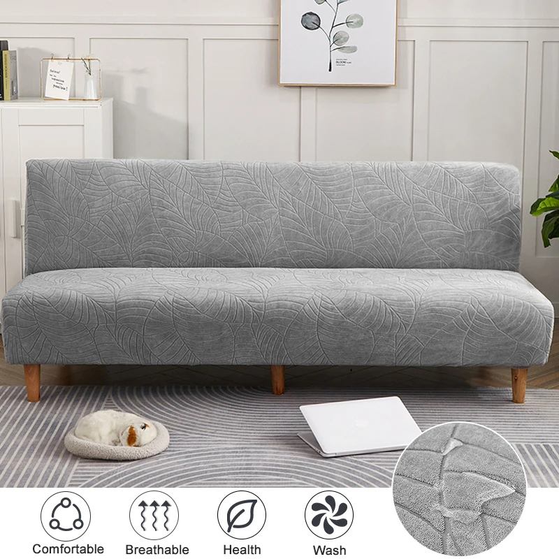 

Waterproof Futon Couch Cover Folding Sofa Cover Convertible Sofa In Bed Full Cover Solid Color Sofa Cover Without Armrests