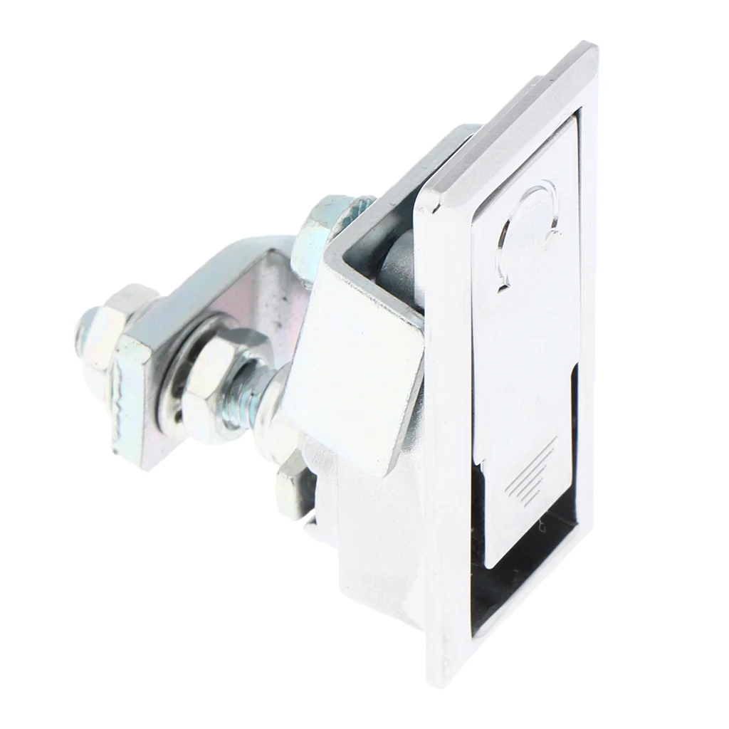 

Marine Grade Zinc Aluminum Compression Flush Pull Lock Mounted Latch for Horsebox Locker Trailer Silver