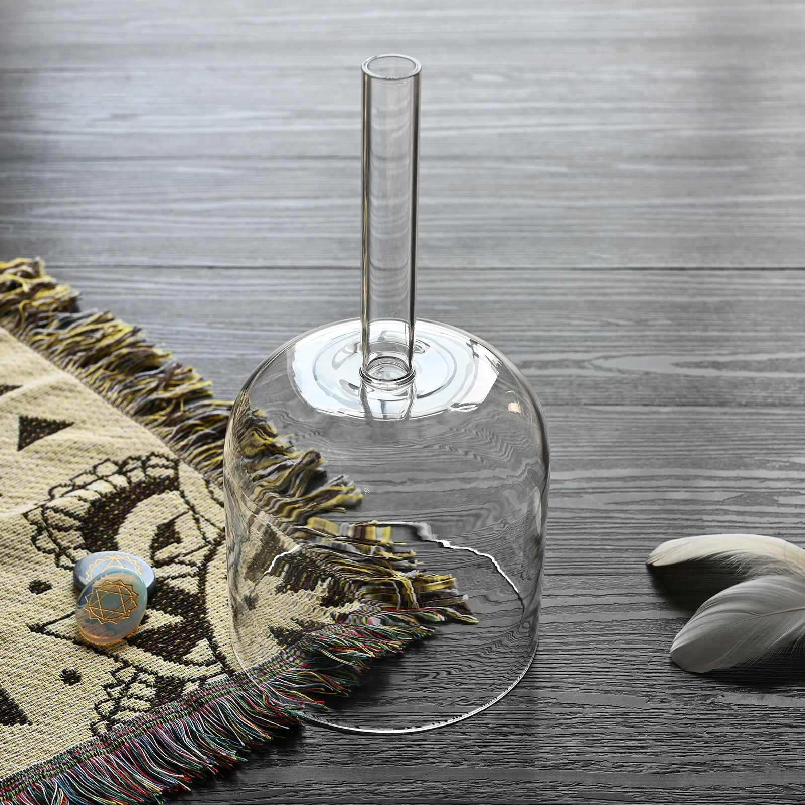 CVNC 7 &quotNote B корона чакра прозрачный кристалл поющая ручка Чаша|Колокольчики и